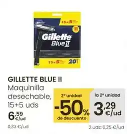 Eroski Gillette - blue ii maquinilla desechable oferta