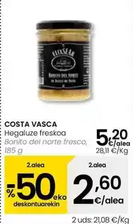 Eroski Costa vasca - bonito del norte fresco oferta