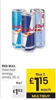 Eroski Red bull - selected energy drinks oferta