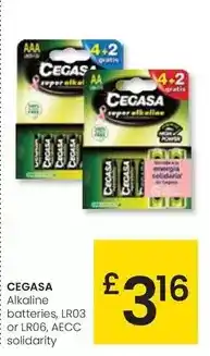Eroski Cegasa - alkaline batteries oferta