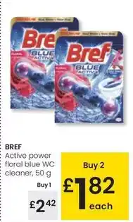Eroski Bref - active power floral blue wc cleaner oferta