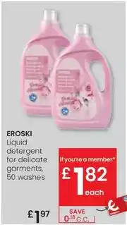 Eroski Eroski - detergent for delicate garments 50 washes oferta