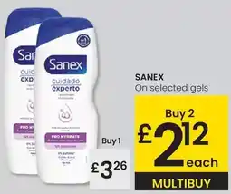 Eroski Sanex - on selected gels oferta