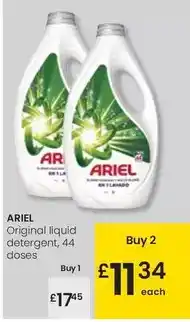 Eroski Ariel - original liquid detergent oferta