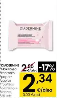Eroski Diadermine - toallitas desmaquillantes, uds oferta