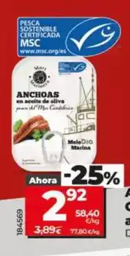 Dia Dia mari marinera - anchoas del cantábrico en aceite de oliva oferta