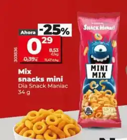 Dia Dia snack maniac - mix snacks mini oferta