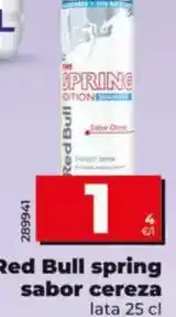 Dia Red bull - spring sabor cereza oferta