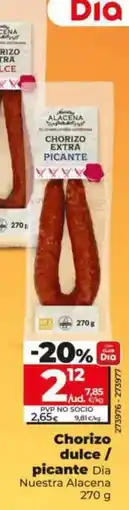 Dia Dia nuestra alacena - chorizo dulce/ picante oferta