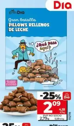 Dia Gran dia - pillows rellenos de leche oferta