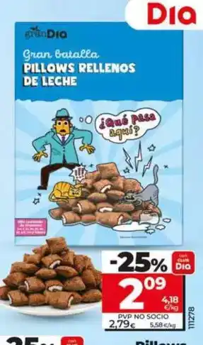 Dia Gran dia - pillows rellenos de leche oferta