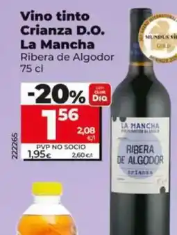 Dia Ribera de algodor - vino tinto crianza d.o. la mancha oferta