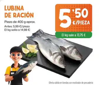 AhorraMas Lubina de ración oferta