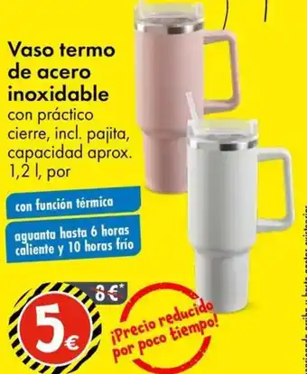 Vaso termo de acero inoxidable