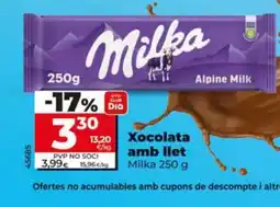 Dia MILKA Xocolata amb llet oferta