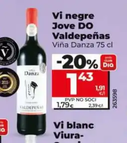 Dia VIÑA DANZA Vi negre Jove DO Valdepeñas oferta