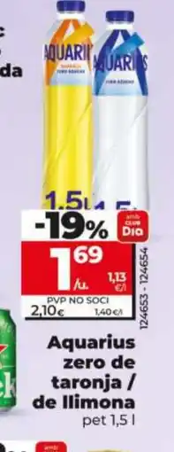 Dia AQUARIUS zero de taronja/ de llimona oferta