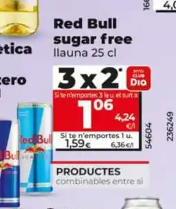 Dia RED BULLsugar free oferta