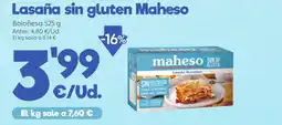 AhorraMas MAHESO Lasaña sin gluten oferta