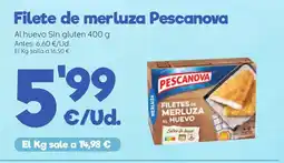 AhorraMas PESCANOVA Filete de merluza oferta