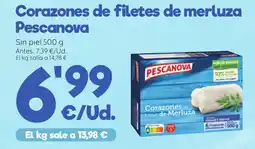 AhorraMas PESCANOVA Corazones de filetes de merluza oferta