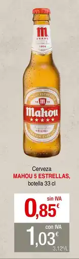 mycash profesional MAHOU 5 ESTRELLAS Cerveza oferta