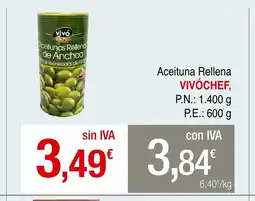 mycash profesional VIVÓCHEF Aceituna Rellena oferta