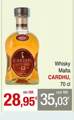 mycash profesional CARDHU Whisky Malta oferta