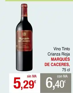 mycash profesional MARQUÉS DE CACERES Vino Tinto Crianza Rioja oferta