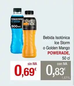 mycash profesional POWERADE Bebida Isotónica Ice Storm o Golden Mango oferta