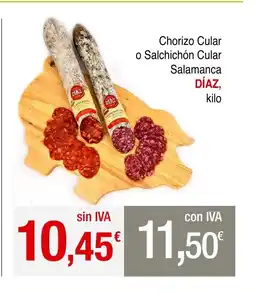 mycash profesional DIAZ Chorizo Cular o Salchichón Cular Salamanca oferta