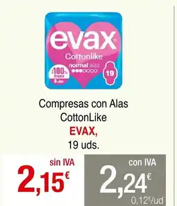 mycash profesional EVAX Compresas con Alas CottonLike oferta
