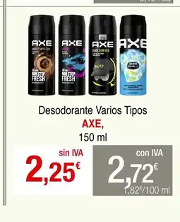 mycash profesional AXE Desodorante Varios Tipos oferta