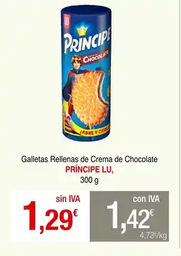 mycash profesional PRÍNCIPE LU Galletas Rellenas de Crema de Chocolate oferta
