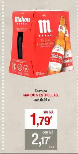 mycash profesional MAHOU 5 ESTRELLAS Cerveza oferta