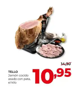 Alimerka TELLO Jamón cocido asado con pata oferta