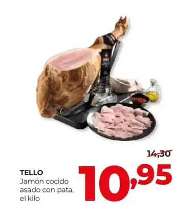 Alimerka TELLO Jamón cocido asado con pata oferta