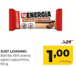 Alimerka JUST LOADING Barrita 45% avena sabor capuchino oferta
