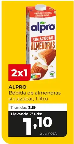 Alimerka ALPRO Bebida de almendras sin azúcar oferta
