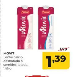 Alimerka MOVIT Leche calcio desnatada o semidesnatada oferta