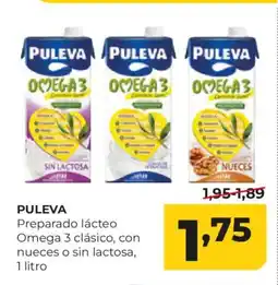 Alimerka PULEVA Preparado lácteo Omega 3 clásico, con nueces o sin lactosa oferta