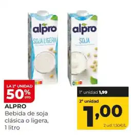 Alimerka ALPRO Bebida de soja clásica o ligera oferta