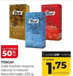 Alimerka TOSCAF Café molido mezcla, natural o natural descafeinado oferta