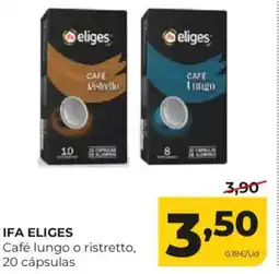 Alimerka IFA ELIGES Café lungo o ristretto, 20 cápsulas oferta