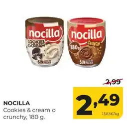 Alimerka NOCILLA Cookies & cream o crunchy oferta