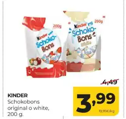 Alimerka KINDER Schokobons original o white oferta