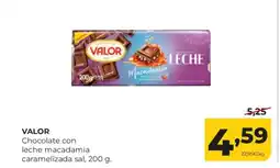 Alimerka VALOR Chocolate con leche macadamia caramelizada sal oferta