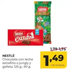 Alimerka NESTLÉ Chocolate con leche extrafino o jungly y galleta oferta