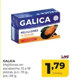 Alimerka GALICA Mejillones en escabeche oferta