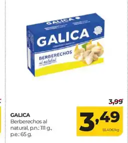 Alimerka GALICA Berberechos al natural oferta